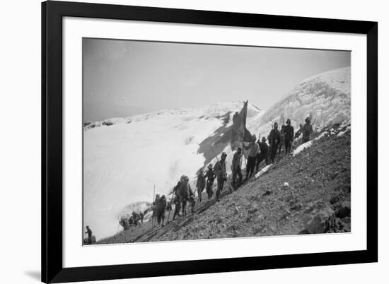 On the Summit of Rainier, 1909-Asahel Curtis-Framed Giclee Print