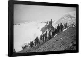 On the Summit of Rainier, 1909-Asahel Curtis-Framed Giclee Print