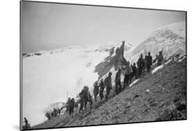 On the Summit of Rainier, 1909-Asahel Curtis-Mounted Giclee Print