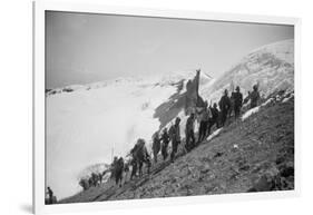 On the Summit of Rainier, 1909-Asahel Curtis-Framed Giclee Print