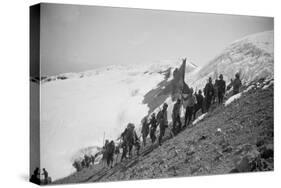 On the Summit of Rainier, 1909-Asahel Curtis-Stretched Canvas