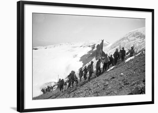 On the Summit of Rainier-Asahel Curtis-Framed Premium Photographic Print