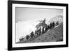 On the Summit of Rainier-Asahel Curtis-Framed Photographic Print