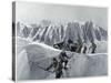 On the Summit Slope of the Aiguille d'Argentiere-Ernst Platz-Stretched Canvas