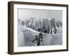 On the Summit Slope of the Aiguille d'Argentiere-Ernst Platz-Framed Art Print