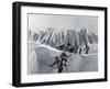 On the Summit Slope of the Aiguille d'Argentiere-Ernst Platz-Framed Art Print