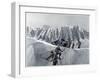 On the Summit Slope of the Aiguille d'Argentiere-Ernst Platz-Framed Art Print