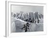 On the Summit Slope of the Aiguille d'Argentiere-Ernst Platz-Framed Art Print