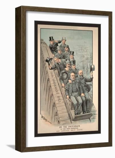 On the Switchback-Tom Merry-Framed Art Print