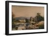 'On the Teify, Cardiganshire',19th century, (1935)-Peter De Wint-Framed Giclee Print