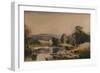 'On the Teify, Cardiganshire',19th century, (1935)-Peter De Wint-Framed Giclee Print