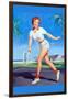 On the Tennis Court-William Metcalf-Framed Art Print