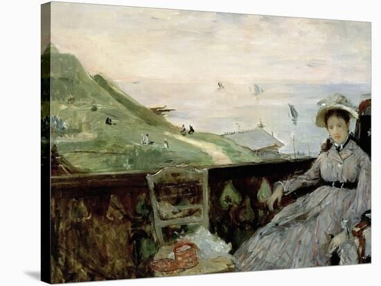 On the Terrace, 1874 (Oil on Canvas)-Berthe Morisot-Stretched Canvas