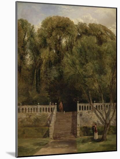 On the Terrace at Haddon Hall, Derbyshire, 1840-Thomas Creswick-Mounted Giclee Print