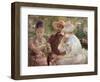 On the Terrace at Sevres, 1880-Marie Bracquemond-Framed Giclee Print