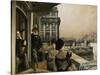 On the Terrace of the Trafalgar-Tavern in Greenwich-James Jacques Tissot-Stretched Canvas