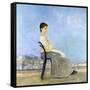 On the Terrace (Roman on a Flat Roof)-Max Klinger-Framed Stretched Canvas