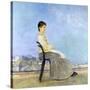 On the Terrace (Roman on a Flat Roof)-Max Klinger-Stretched Canvas