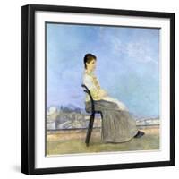 On the Terrace (Roman on a Flat Roof)-Max Klinger-Framed Giclee Print