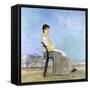 On the Terrace (Roman on a Flat Roof)-Max Klinger-Framed Stretched Canvas