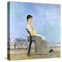On the Terrace (Roman on a Flat Roof)-Max Klinger-Stretched Canvas
