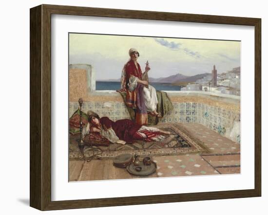 On the Terrace, Tangiers-Rudolphe Ernst-Framed Giclee Print