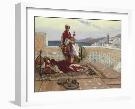 On the Terrace, Tangiers-Rudolphe Ernst-Framed Giclee Print