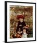 On the Terrace-Pierre-Auguste Renoir-Framed Art Print