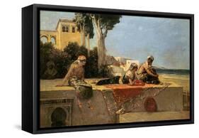 On the Terrace-Jean Joseph Benjamin Constant-Framed Stretched Canvas