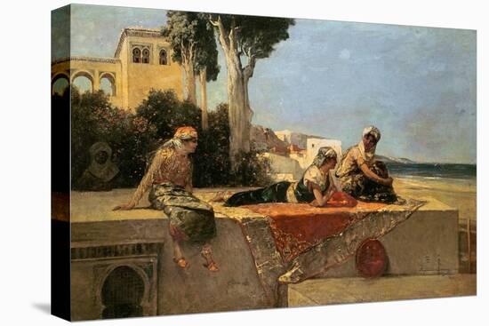 On the Terrace-Jean Joseph Benjamin Constant-Stretched Canvas