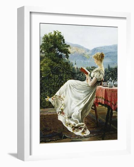 On the Terrace-Johann Hamza-Framed Giclee Print