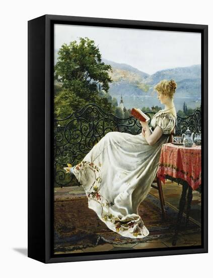 On the Terrace-Johann Hamza-Framed Stretched Canvas