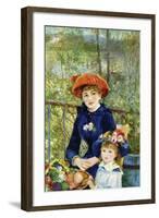 On The Terrace-Pierre-Auguste Renoir-Framed Art Print