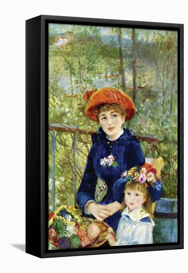 On The Terrace-Pierre-Auguste Renoir-Framed Stretched Canvas