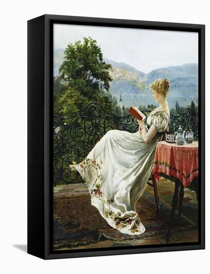 On the Terrace-Johann Hamza-Framed Stretched Canvas