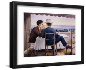 On the Terrace-Georg Schrimpf-Framed Giclee Print