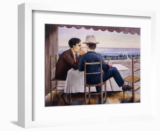 On the Terrace-Georg Schrimpf-Framed Giclee Print