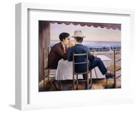 On the Terrace-Georg Schrimpf-Framed Giclee Print