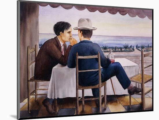 On the Terrace-Georg Schrimpf-Mounted Giclee Print