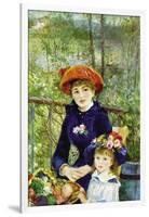 On The Terrace-Pierre-Auguste Renoir-Framed Art Print