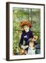 On The Terrace-Pierre-Auguste Renoir-Framed Art Print