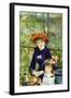 On The Terrace-Pierre-Auguste Renoir-Framed Art Print