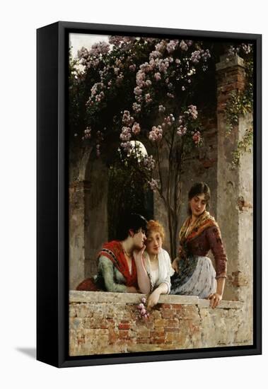 On the Terrace-Eugene de Blaas-Framed Stretched Canvas