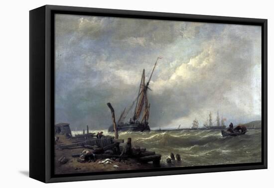 On the Texel, 1856-Clarkson Stanfield-Framed Stretched Canvas