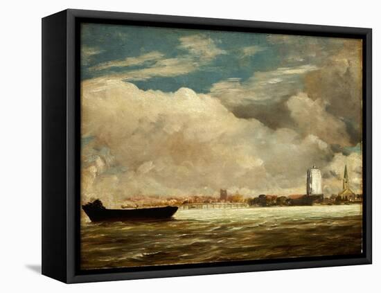On the Thames Near Battersea Bridge, C.1816-John Constable-Framed Stretched Canvas