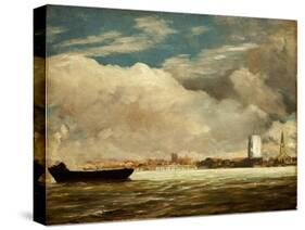 On the Thames Near Battersea Bridge, C.1816-John Constable-Stretched Canvas