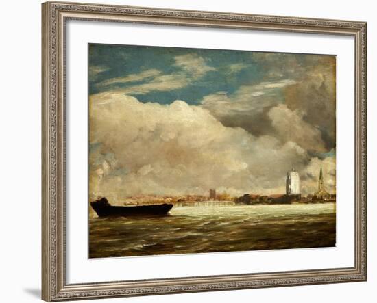 On the Thames Near Battersea Bridge, C.1816-John Constable-Framed Giclee Print