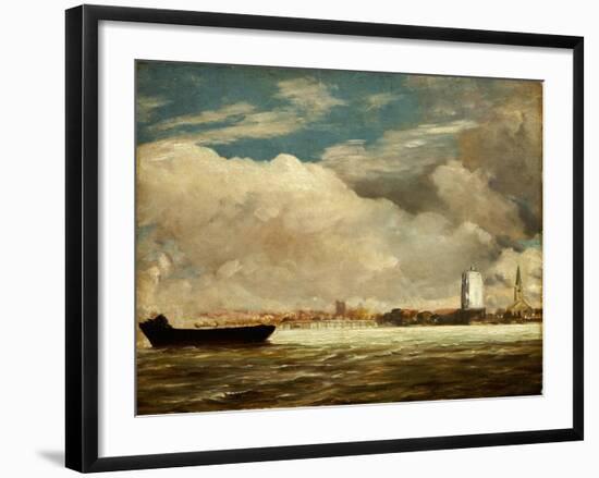 On the Thames Near Battersea Bridge, C.1816-John Constable-Framed Giclee Print