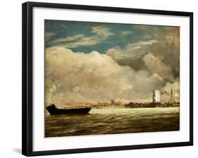 On the Thames Near Battersea Bridge, C.1816-John Constable-Framed Giclee Print