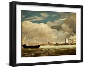 On the Thames Near Battersea Bridge, C.1816-John Constable-Framed Giclee Print